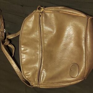 1970s made in u.s.a. leather bag by retro stone mountain. Great slate color.